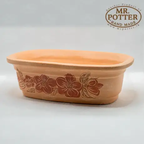 Mr. Potter Handcrafted Flower Pattern 1 - Bath Shape Pot