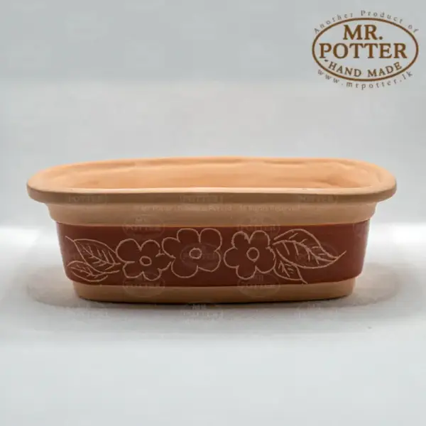 Mr. Potter Handcrafted Flower Pattern 2 - Bath Shape Pot