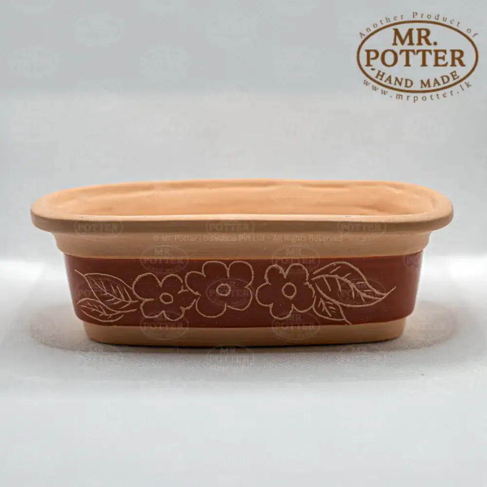 Mr. Potter Handcrafted Flower Pattern 2 - Bath Shape Pot